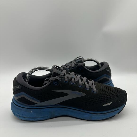 Mens Size 9 Brooks Ghost 15 Black Pearl Blue Road Running Neutral Trainer - Picture 6 of 10